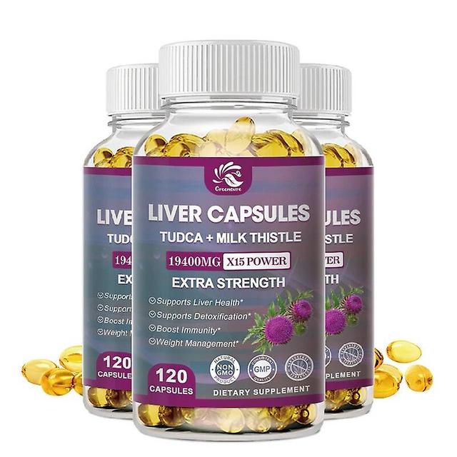 Visgaler Milk Thistle Detox & Cleansing Formula Supports Healthy Liver Detoxification, Heat Detoxification, Antioxidant 3 Bottle 120 pills on Productcaster.