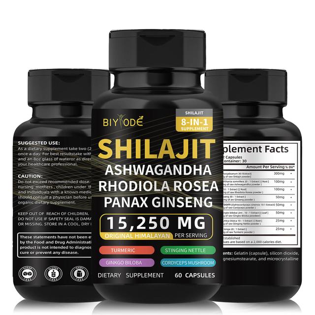 All In 1 Sea Moss Supplement, Sea Moss Capsules, Heart Support, Sustained Energy Shilajit Capsules 60PCS-2Bottle on Productcaster.