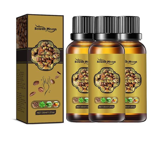 3pcs Bauchdrainage Koffein Massageöl, Lymphdrainage Koffeinöl, Schlankheit Bauch Koffeinöl, 10ml, 30ml Natürliche Drainage Koffeinöl Essentiell 30m... on Productcaster.