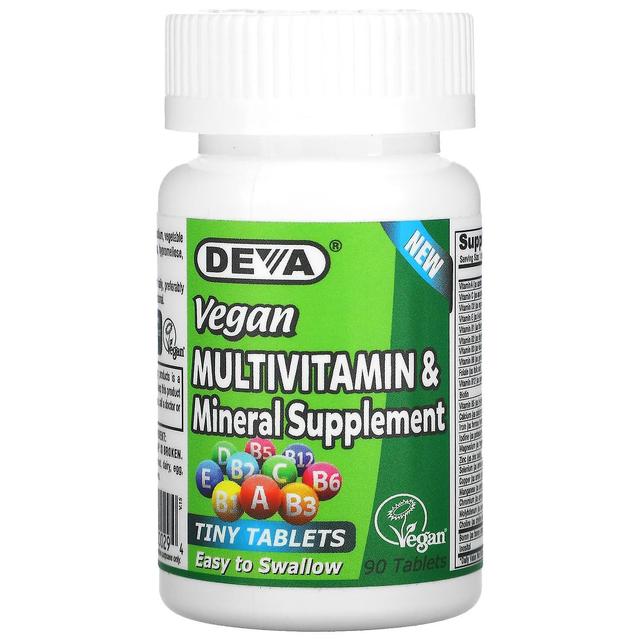 Deva, Vegan Tiny-Tablets Multivitamine & Mineraal Supplement, 90 Tabletten on Productcaster.