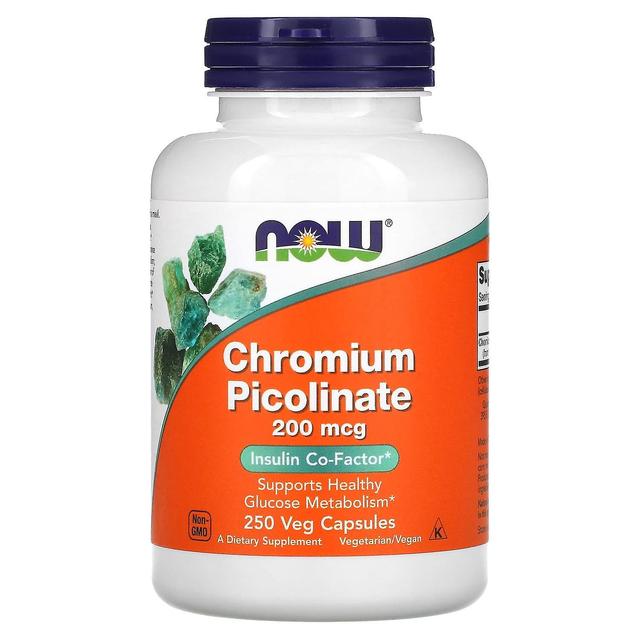 NOW Foods, Chromium Picolinate, 200 mcg, 250 Veg Capsules on Productcaster.