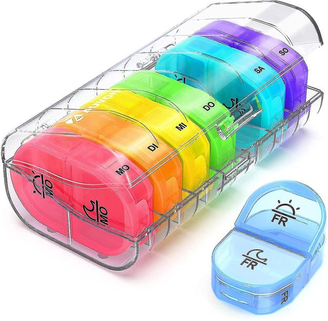 Day Pill Organizer Morning Evening7 Day Pill Organizer2 scomparti convenienti e resistenti all'umidità on Productcaster.