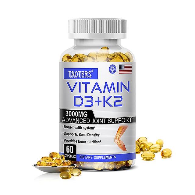 Vorallme 3000mg Vitamin D3 + k2 kapslar reglerar kalciummetabolism förhindrar frakturer främjar benhälsa hjärta och immunförsvar 60 count-1 bottle on Productcaster.