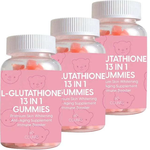 L-glutation Whitening Pills 13 W 1 Gummy Bears | Biotyna Witaminy | Żelki kolagenowe | Suplement 1 opakowanie 3PCS on Productcaster.