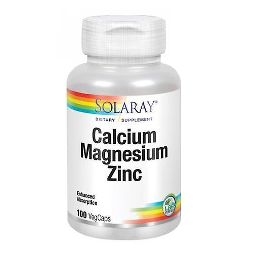 Solaray Calcium Magnesium Zinc, 100 Caps (Pack of 4) on Productcaster.