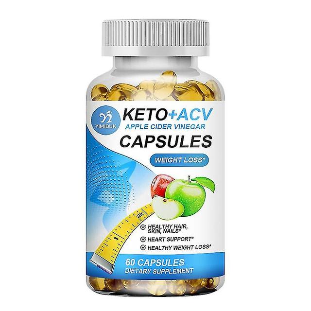 Keto Apple Cider Vinegar Capsules Acv For Adult Slimming Lose Weight Fast Immunity Appetite-suppression Slimming 1 Bottles 60 pcs on Productcaster.