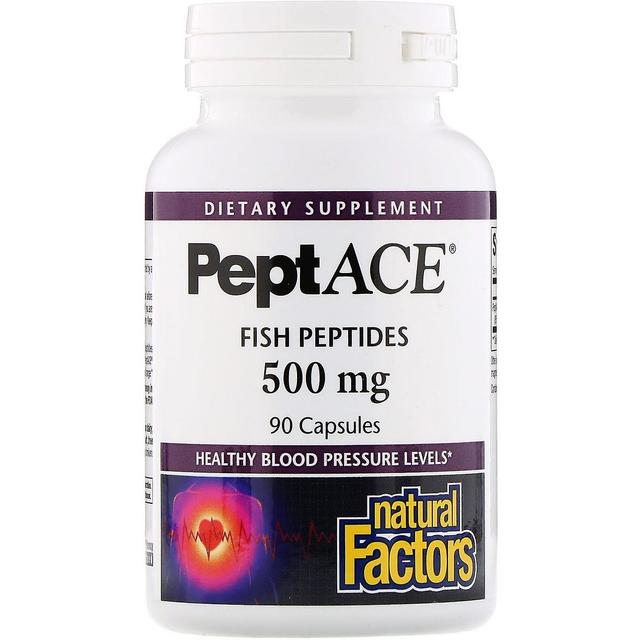 Natural Factors Naturlige faktorer, PeptACE, Fisk Peptider, 500 mg, 90 kapsler on Productcaster.