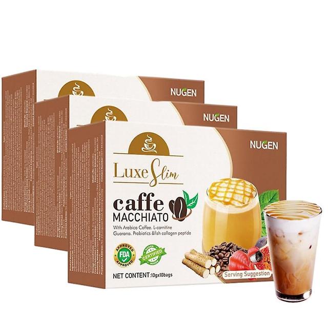 3Box Luxe Slim Caffee MACCHIATO avec collagène et L-glutathion, 10 sachets on Productcaster.