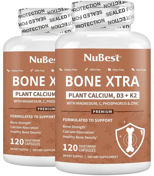 NuBest Nutrition Bone Xtra, växtbaserad formel för tonåringar och vuxna, 120 veganska kapslar on Productcaster.