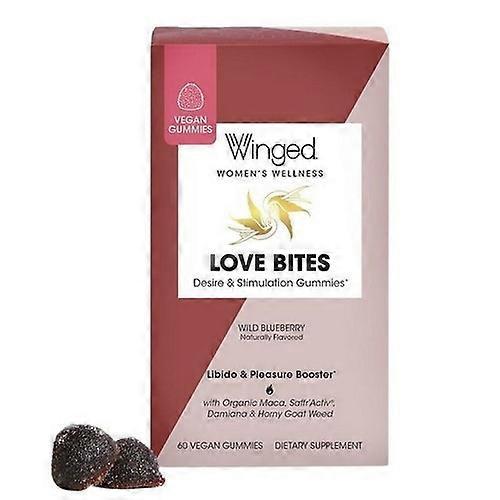 Winged Wellness Love Bites Blueberry ,60 Count on Productcaster.