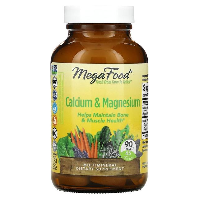 MegaFood, Calcium & Magnesium, 90 Tablets on Productcaster.