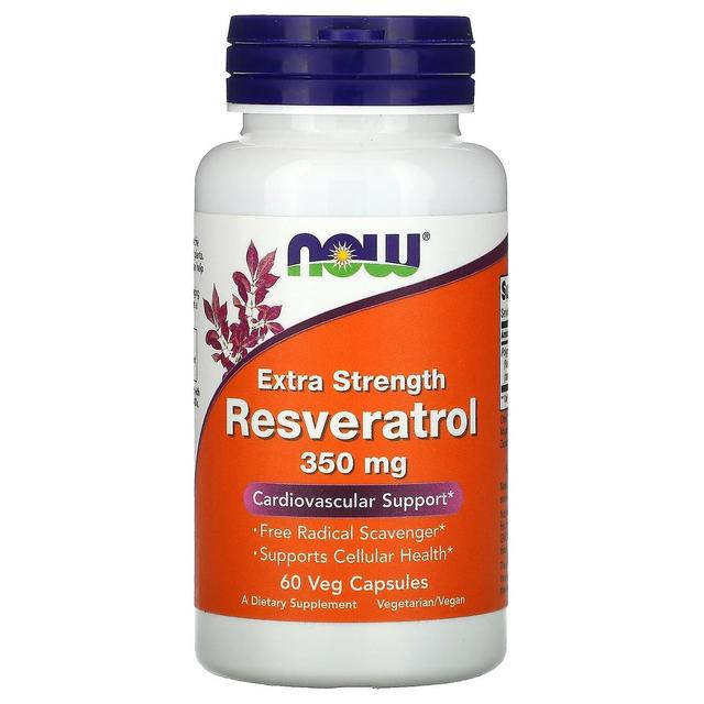 NOW Foods NU livsmedel, Extra styrka Resveratrol, 350 mg, 60 Veg kapslar on Productcaster.