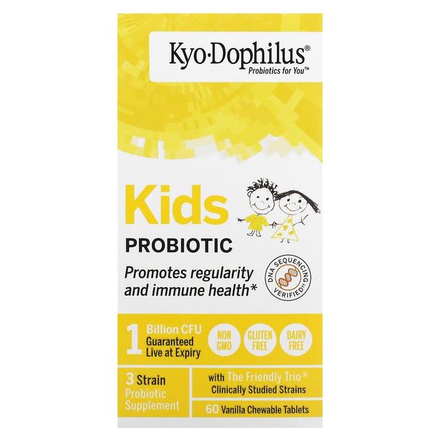 Kyolic, Kids Probiotic, Vanilla, 60 Chewable Tablets on Productcaster.