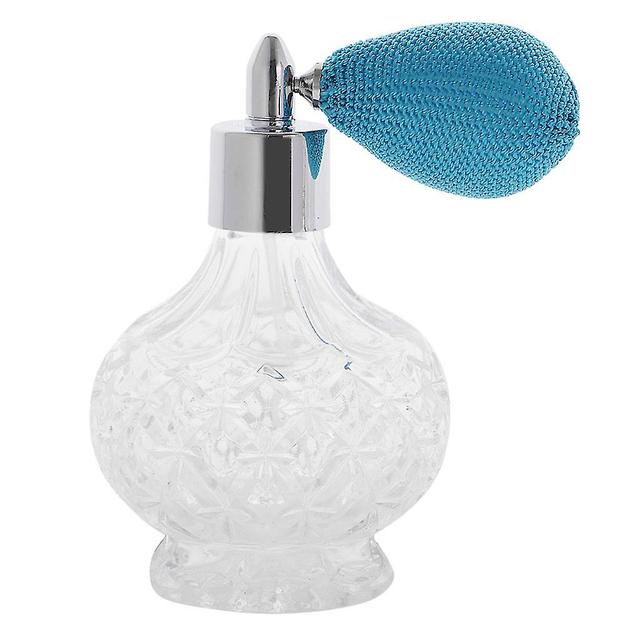 Sqyg Vintage Crystal Tom Parfymeflaske Kort Spray Forstøver Glass 100ml Blå on Productcaster.