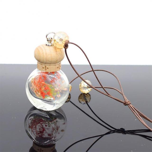 Car Perfume Bottle Perfume Pendant Air Freshener Hanging Glass Bottle Preserved Flower Auto Ornament Diffuser Ornaments Empty on Productcaster.