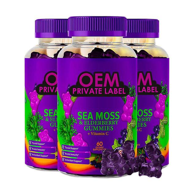 Seaweed Gummies & Elderberry - Vitamin C + Zinc - Extra Boost Immune & Thyroid Support Gummy Bears For Kids & Adults - 60 Gummies on Productcaster.