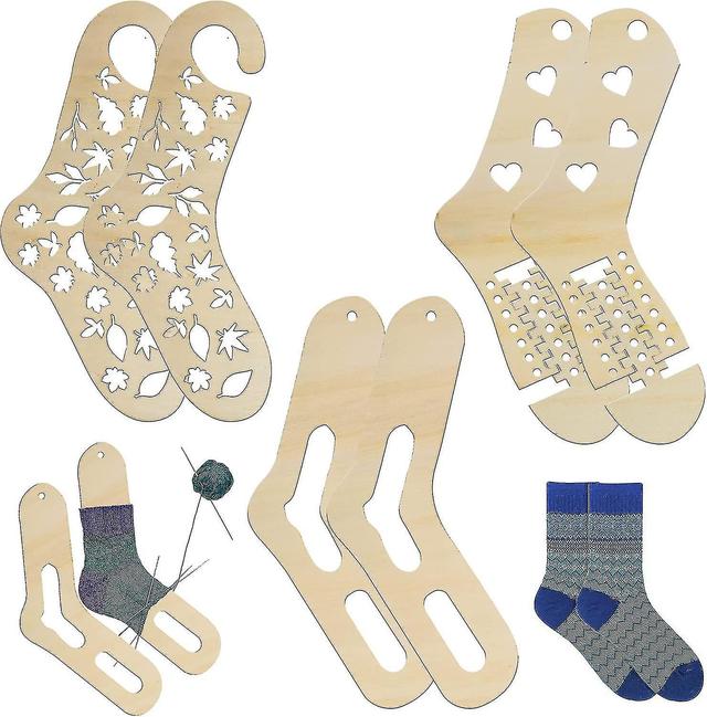 6 Pieces Sock Blockers - Wooden Sock Blocker For Knitting And Crochet on Productcaster.