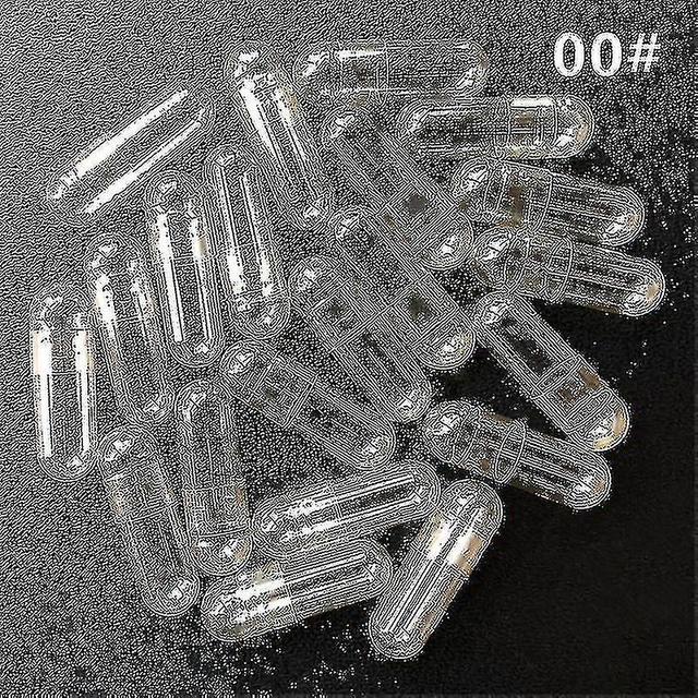 1000pcs Taille standard 00 # 0 # 1 # Capsules vides Gélatine Capsules Transparentes Gélatine Dure Creuse Transparent Capsules jointes séparées 00 1... on Productcaster.