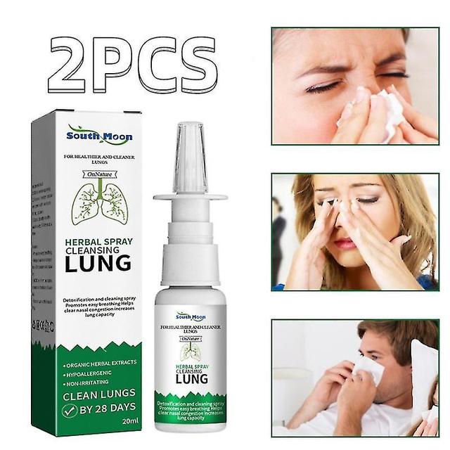 2pcs New Onnature Organic Herbal Lung Cleanse & Repair Nasal Spray Pro on Productcaster.