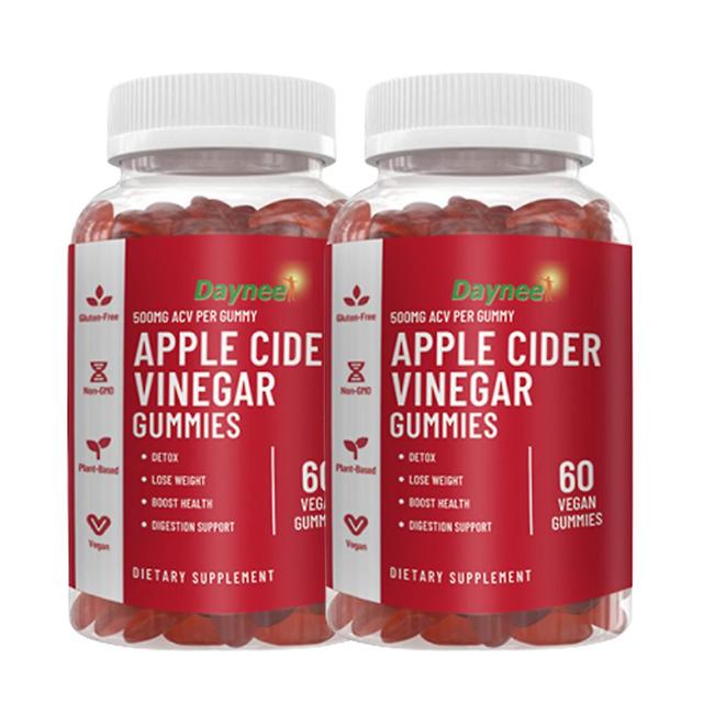 60ct Vinaigre de cidre de pomme Gummies pour la perte de poids naturelle, stimuler le métabolisme, et soutenir la santé digestive 2PCS on Productcaster.