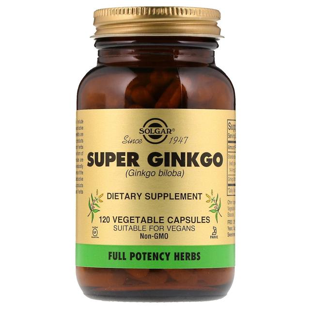 Solgar, Super Ginkgo, 120 Vegetable Capsules on Productcaster.