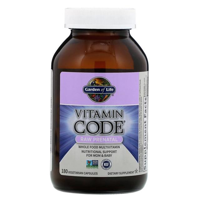 Garden of Life, Vitamin Code, RAW prenatal, 180 Vegetarian Capsules on Productcaster.