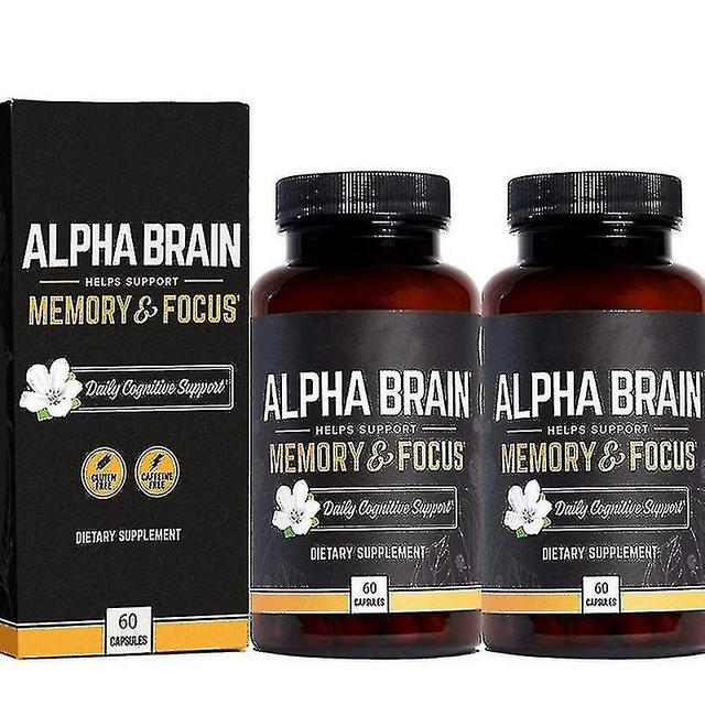 Alpha Brain Memory Focus Kapslar Kognitivt tillskott Män & kvinnor Nootropikum 2025 2pcs on Productcaster.