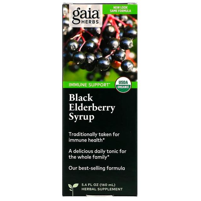 Gaia Herbs, Black Elderberry Syrup, 5.4 fl oz (160 ml) on Productcaster.