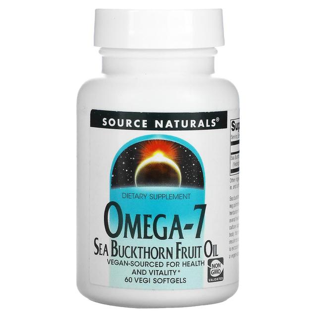 Source Naturals Fonte Naturali, Omega-7, Olio di frutta Seabuckthorn, 60 Vegi Softgels on Productcaster.