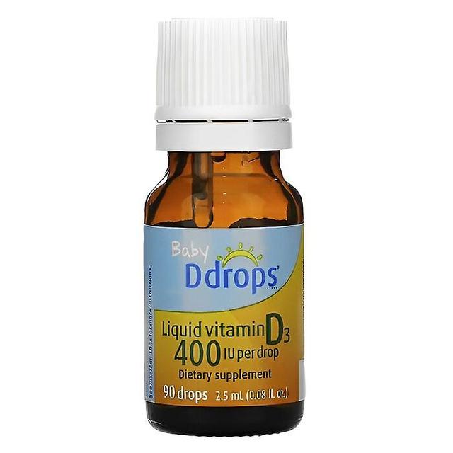 Baby Ddrops Liquid Vitamin D3 400 International Units - 90 Drops (2.5ml) - 2.5ml on Productcaster.