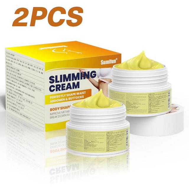 Kpaloft 1/2pcs Turmeric Slimming Hot Cream Burning For Waist And Abdomen, Firming Skin, Warming And Slimming, Skin Bright Tender on Productcaster.