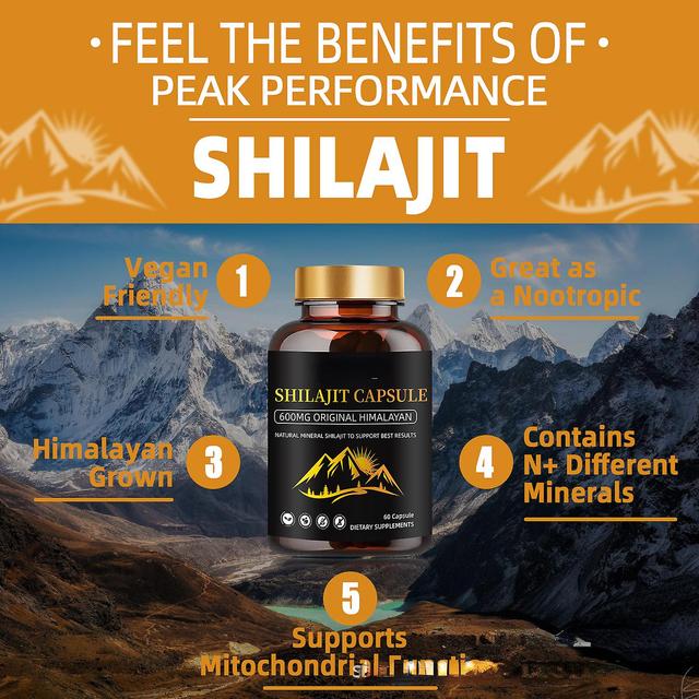 Frusde Shilajit Capsules, 600mg Shilajit Gold Capsule, Shilajit Pure Himalaya Biologische, Shilajit Capsule Biologische Himalaya Rijk aan Sporenele... on Productcaster.