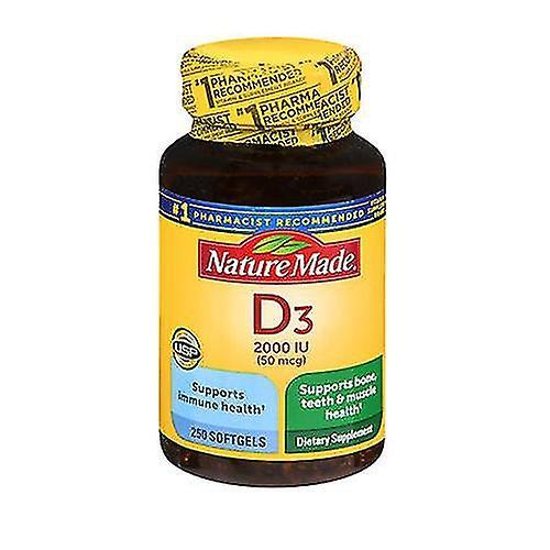 Nature Made Vitamine D3 Softgels, 2000 IE, 250 Caps (Pak van 6) on Productcaster.