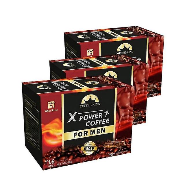 3sets X Power Koffie voor mannen Kruidensupplement Koffie-energie verbetert fysieke prestaties en opwinding, verlengt seksueel genot Instant zwarte... on Productcaster.