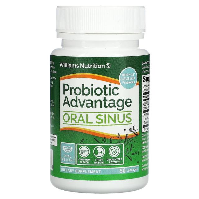 Williams Nutrition, Probiotic Advantage, Sinus orale, Cannella , 50 pastiglie on Productcaster.