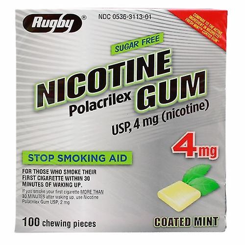 Major Pharmaceuticals Nicotine Gum,4mg,Mint Coating 100 Chews (Pack of 1) on Productcaster.