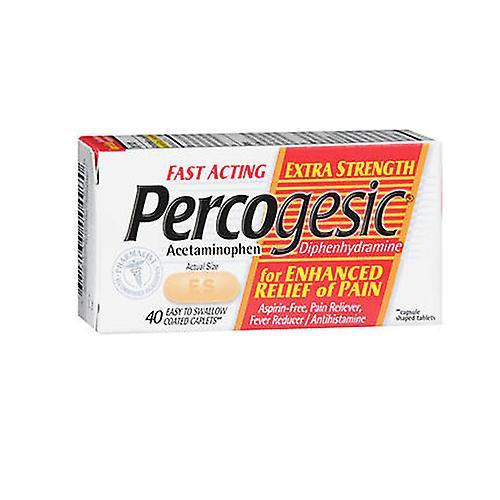 Percogesic Perkogesické rýchlo pôsobiace extra sily Úľava od bolesti Caplets, 40 caplets (balenie po 1) on Productcaster.