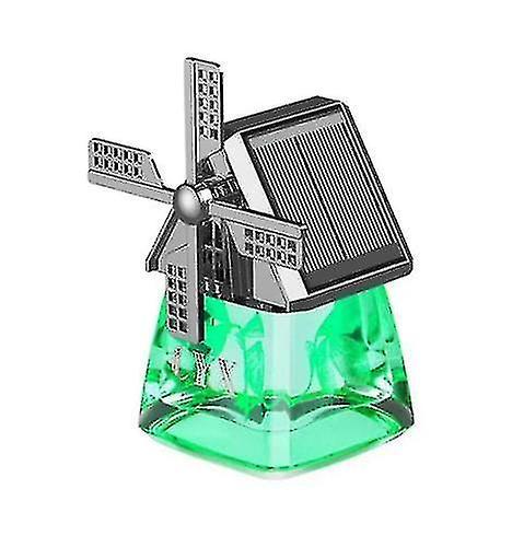 Solar Powered Windmill Air Freshener Car Windmill Fragrance Diffuser_ws GREEN on Productcaster.