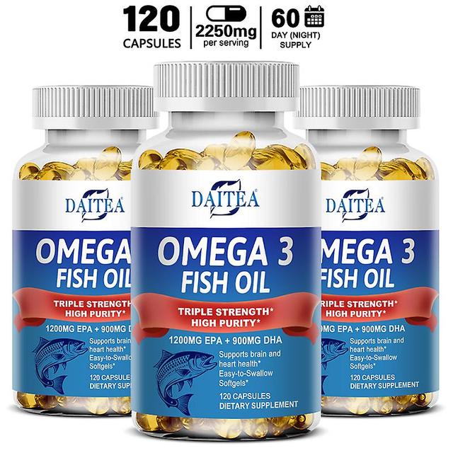 Vorallme Daitea Omega 3 Fish Oil Capsules Supplement Dha Epa Rich For Skin, Eyes, Heart, Brain Health, Anti-aging, Support Immune System 120 count-... on Productcaster.