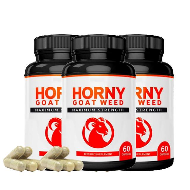 Horny Goat Weed For Mænd Og Kvinder | Maca Root-ginseng-yohimbin-tribulus-l-arginin Endurance-cirkulation-led og rygstøtte - 60 tabletter 1-pak 3PCS on Productcaster.