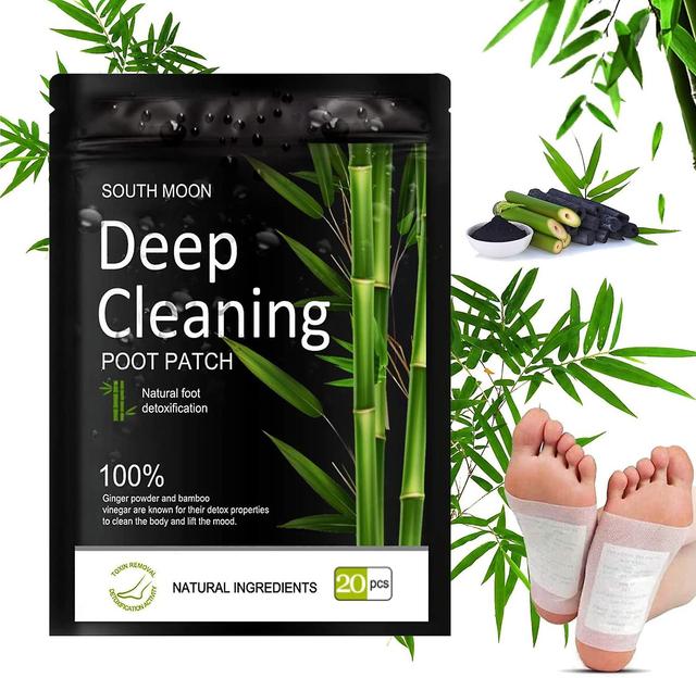 20pcs Foot Patches For Stress Relief & Deep Sleep. 100% Natural Detox Foot Pads With Bamboo Vinegar on Productcaster.