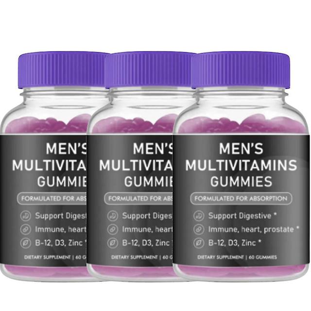 Vegansk immunforsvar multivitamintilskud med vitaminerne A, C, D3, E, B6, B12 til energistøtte Mænds multivitamin 3PCS on Productcaster.