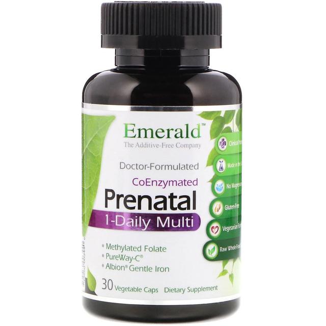 Emerald Laboratories, CoEnzymated Prenatal 1-Daily Multi, 30 Vegetable Caps on Productcaster.