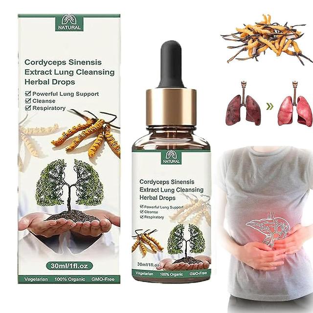 Cordyceps Sinensis Extract, Lung Clearing Drops, Clean & Breathe, Natural Lung Cleanse, Promotes Self-cleaning Of The Lungs 1pcs on Productcaster.