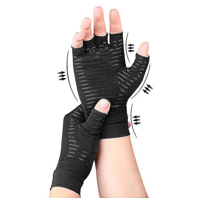 1 paires de gants d'arthrose avec cuivre, gants de compression rhumatismals, gants de jeu d'arthrite, tendinite, soulagement des douleurs rhumatis on Productcaster.