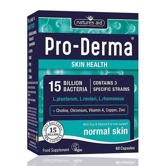 Natures Aid, Pro-Derma (15 milliarder bakterier), 60 kapsler on Productcaster.