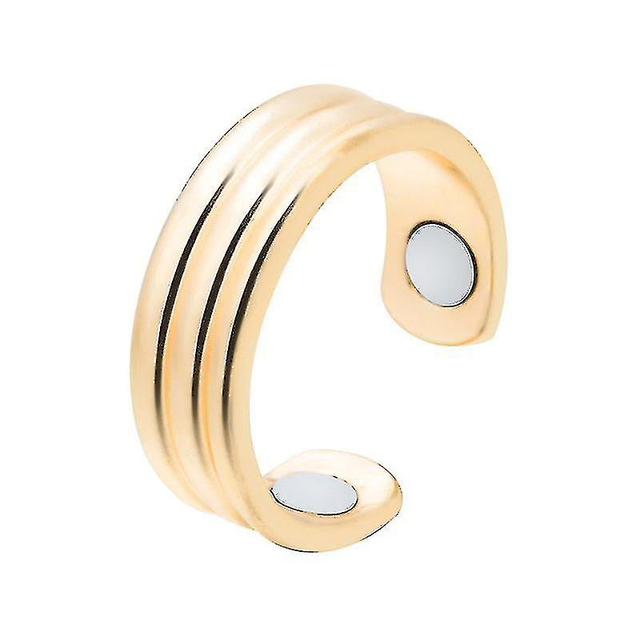 Magnetic Slimming Rings Natural Fat Burning Slimming Ring Magnetic Stimulation Acupoint Burning Fat Slimming Body Health Care Gold1 - on Productcaster.