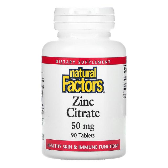 Natural Factors, Zinkcitrat, 50 mg, 90 Tabletten on Productcaster.