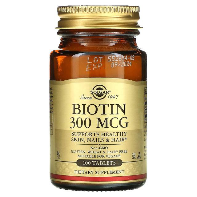 Solgar, Biotin, 300 mcg, 100 Tablets on Productcaster.