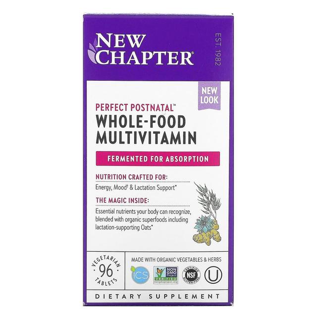 New Chapter Nuovo capitolo, Perfect Postnatal, Multivitaminico Integrale, 96 compresse vegetariane on Productcaster.